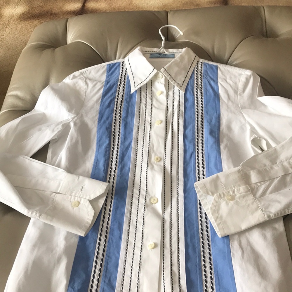 Prada white cotton shirt size 38 (small)